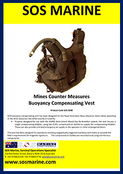SOS-5088 Mines Counter Measure Buoyancy compensator Vest